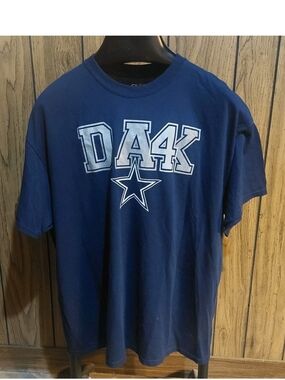 Dak Prescott Dallas Cowboys Shirt DA4K Gildan Dry Blend Blue XL